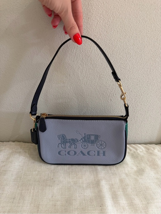Coach Handbags - Coach Nolita 19 Horse and Carriage Colorblock Mini Bag Wristlet in Twilight